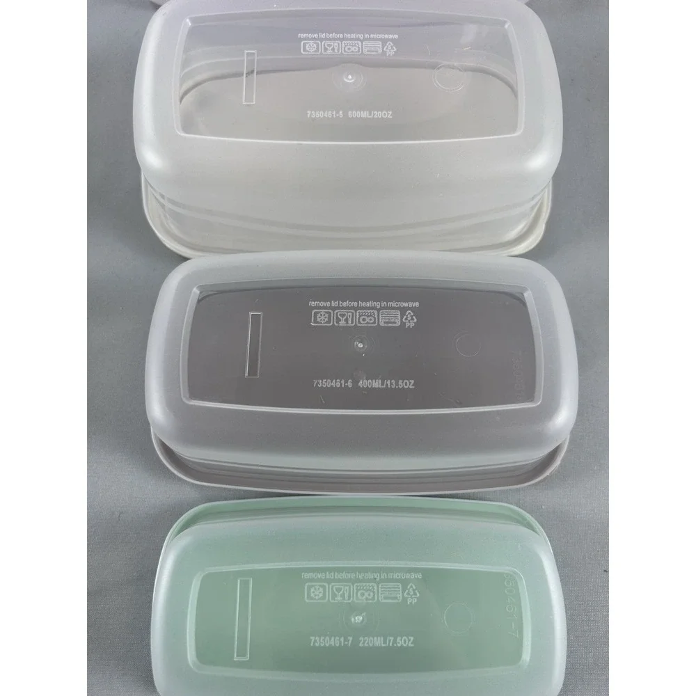Nesting Food Storage Container Set 6 Pc BPA Free Plastic Lids‎ Multicolor